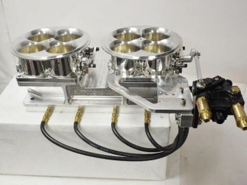 Assassinator  Dual 3600  cfm Throttle Body   Billet, Polished   lines, nozzles, K Valve   pills